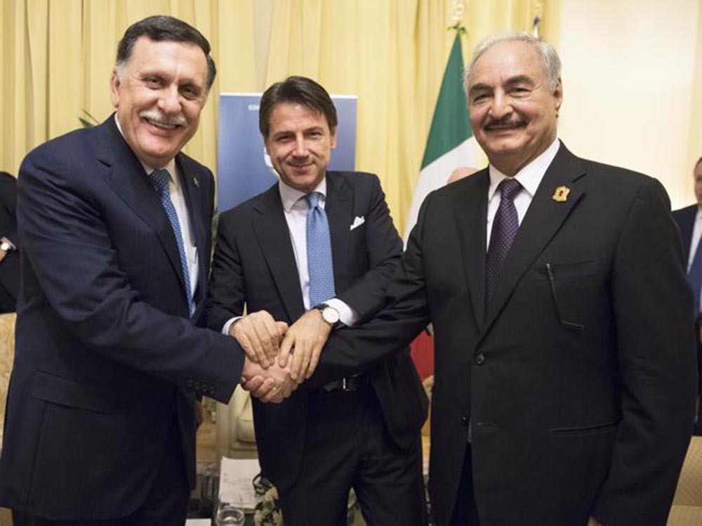 Sarraj - Conte- Haftar