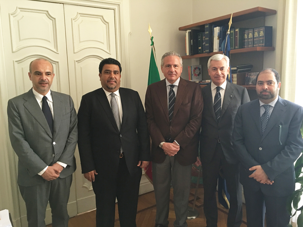 da sinistra Corbello, Al Gergawi, Tuccillo, Carandente e Ahli