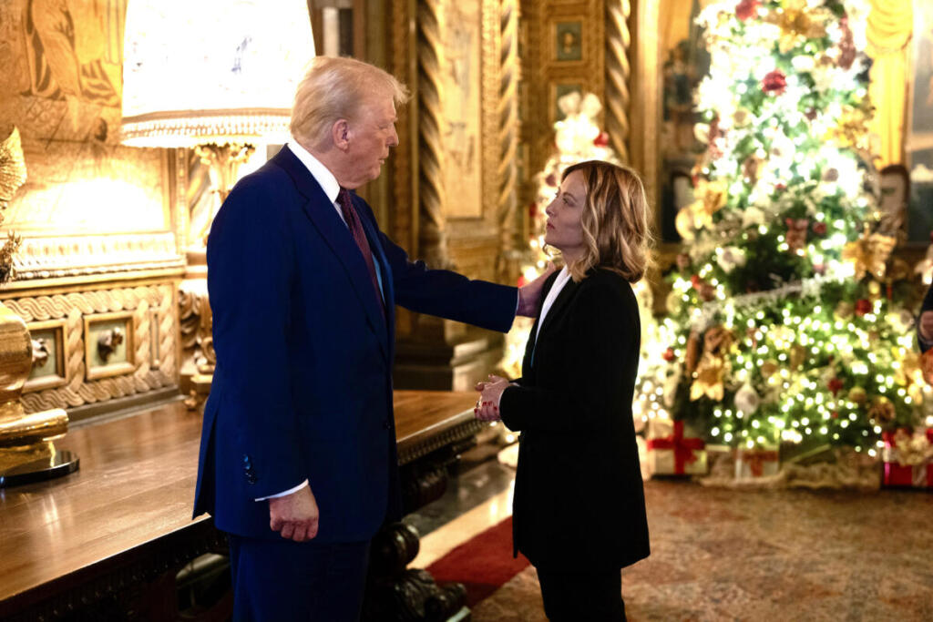 Donald Trump, Presidente Usa con Giorgia Meloni, Presidente del Consiglio