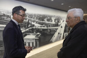 Il Presidente della Repubblica Sergio Mattarella al Museo della Pace