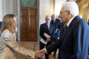 Il Presidente Sergio Mattarella con il Presidente del Consiglio dei Ministri Giorgia Meloni