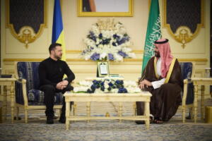 Volodymyr Zelensky, Presidente dell'Ucraina e Mohammed bin Salman al Saud, Primo Ministro dell'Arabia Saudita