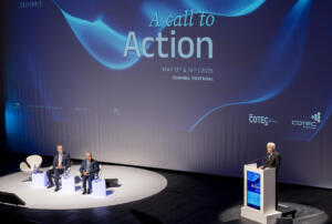 Il Presidente della Repubblica Sergio Mattarella con il Re di Spagna Felipe VI e il Presidente della Repubblica Portoghese Marcelo Rebelo de Sousa, in occasione del XVIII simposio COTEC Europa