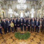 Il Presidente Sergio Mattarella al termine dell'incontro con il Consiglio Generale degli Italiani all'Estero