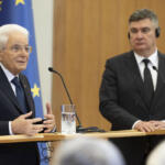 Il Presidente della Repubblica Sergio Mattarella con Zoran Milanović, Presidente della Repubblica di Croazia, durante le dichiarazioni alla stampa
