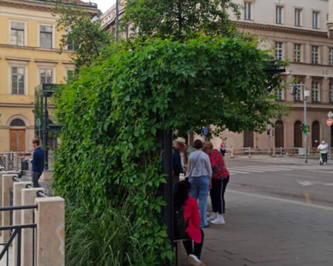 Pensilina verde a Budapest