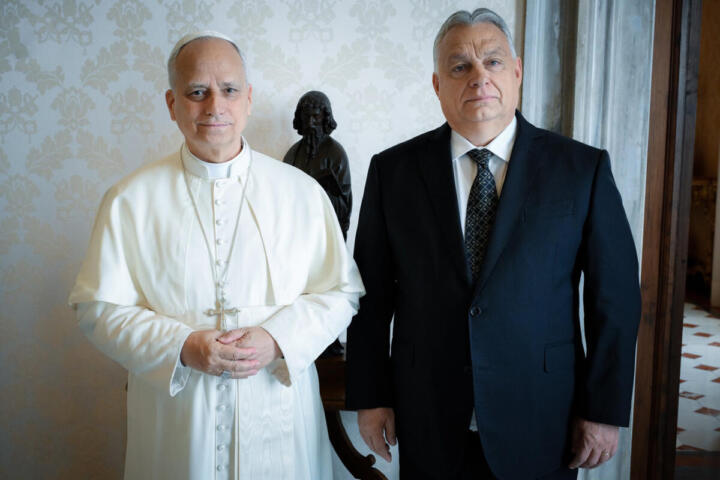Papa Leone XIV con Viktor Orbán, Primo Ministro dell'Ungheria