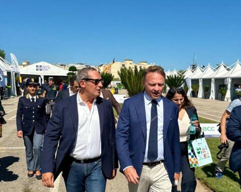 Marco Cerreto (FDI) con Francesco Lollobrigida, Ministro dell'Agricoltura della sovranità alimentare e delle foreste