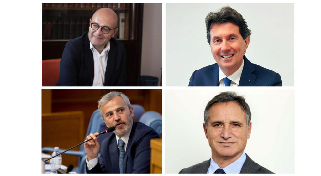 Nella foto da sinistra in senso orario Antonio Misiani, Andrea Mascaretti, Mauro Del Barba e Luca Squeri