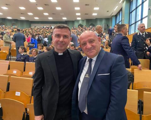 Don Luigi Epicoco con Nicolò Mannino