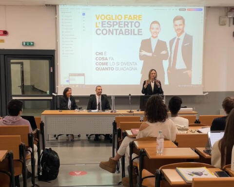 Cnpr alla Statale di Milano, da sinistra: Maria Vittoria Tonelli, Valerio Brescia e Anna Maria Belforte