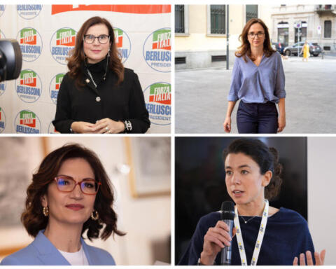 da sinistra in senso orario Cristina Rossello, Lia Procopio Quartapelle, Giulia Pastorella e Mariastella Gelmini