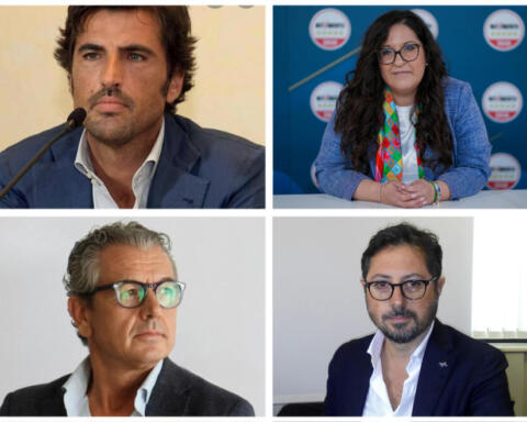 Nella foto da sinistra in senso orario: Gianluca Cantalamessa, Ilaria Fontana, Francesco Emilio Borrelli e Alessandro Colucci