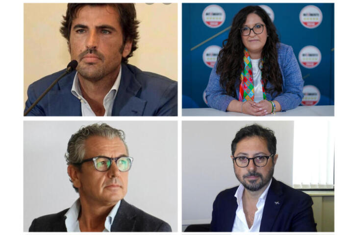 Nella foto da sinistra in senso orario: Gianluca Cantalamessa, Ilaria Fontana, Francesco Emilio Borrelli e Alessandro Colucci