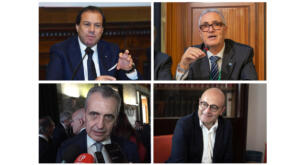 Nella foto da sinistra in senso orario: Maurizio Leo, Marco Cuchel, Antonio Misiani e Vincenzo Carbone