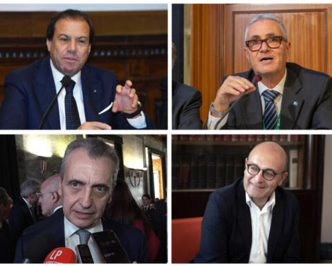 Nella foto da sinistra in senso orario: Maurizio Leo, Marco Cuchel, Antonio Misiani e Vincenzo Carbone