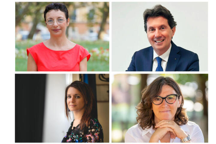 Nella foto da sinistra in senso orario: Ylenia Zambito, Andrea Mascaretti, Rosaria Tassinari e Valentina Barzotti