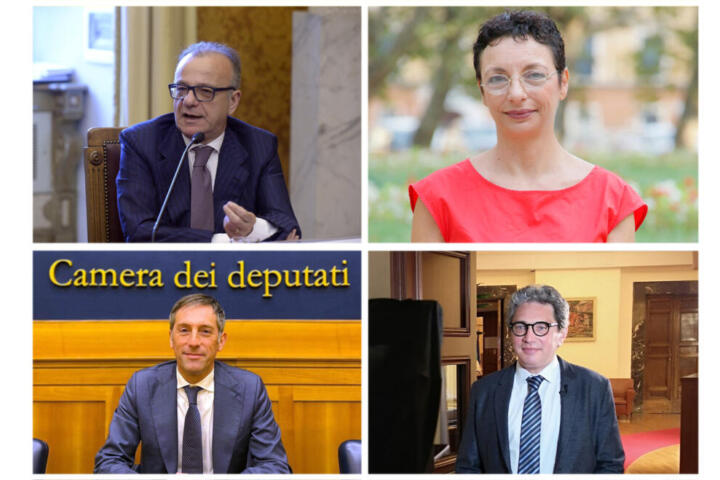 Nella foto da sinistra in senso orario: Gianfranco Rotondi, Ylenia Zambito, Agostino Santillo e Fabrizio Sala