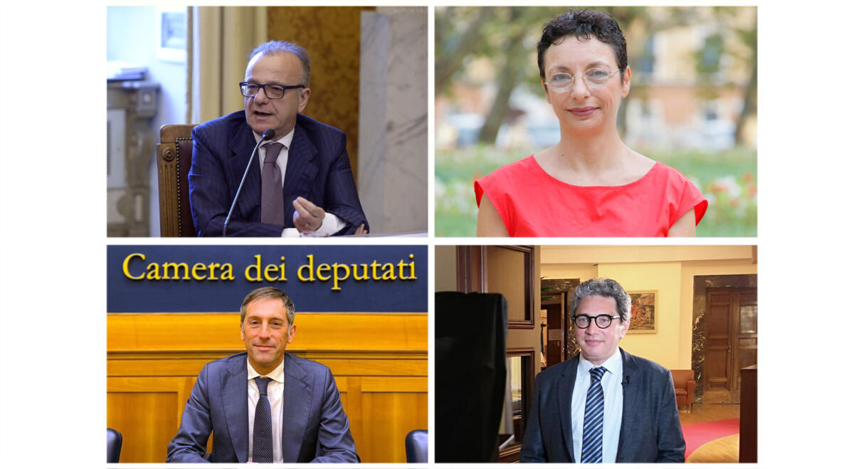 Nella foto da sinistra in senso orario: Gianfranco Rotondi, Ylenia Zambito, Agostino Santillo e Fabrizio Sala