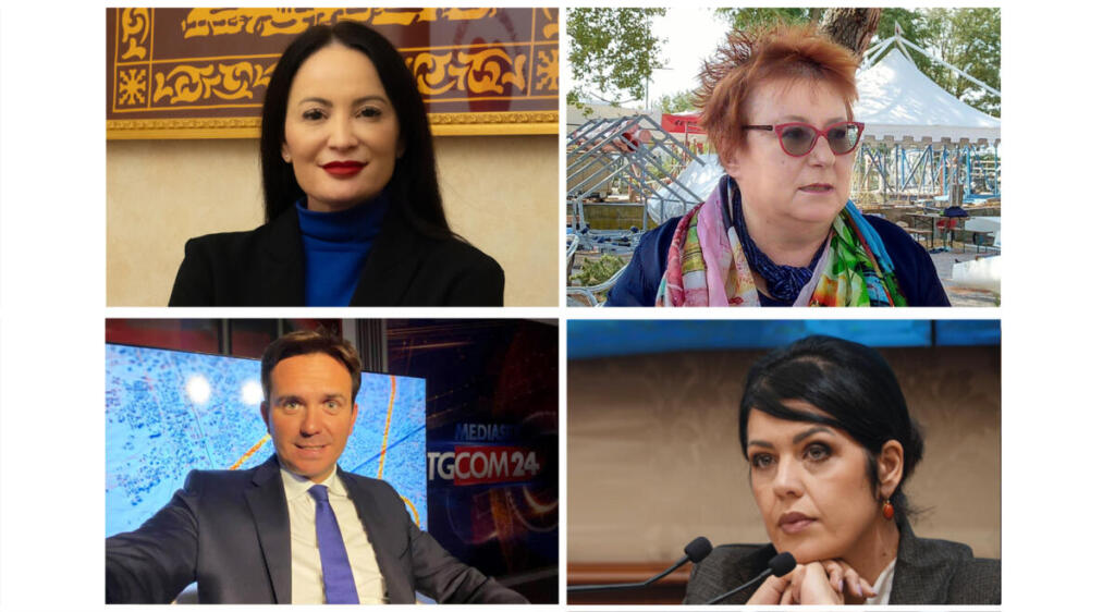 Nella foto da sinistra in senso orario Martina Semenzato, Tatiana Rojc, Anna Bilotti e Alessandro Cattaneo