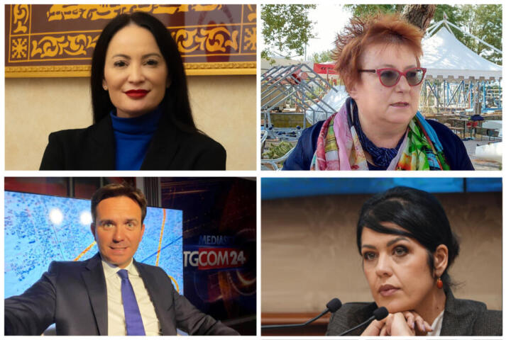 Nella foto da sinistra in senso orario Martina Semenzato, Tatiana Rojc, Anna Bilotti e Alessandro Cattaneo