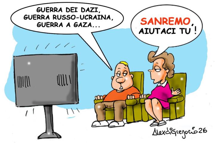 satira, vignetta, Sanremo