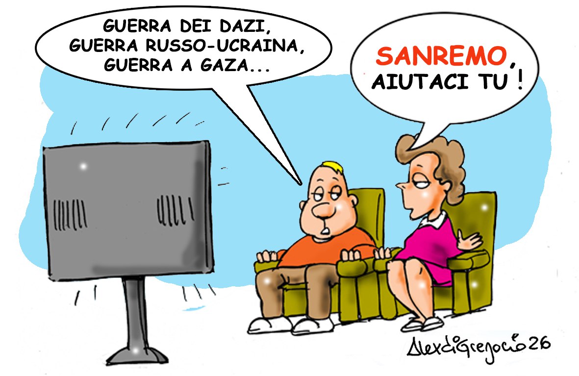 satira, vignetta, Sanremo