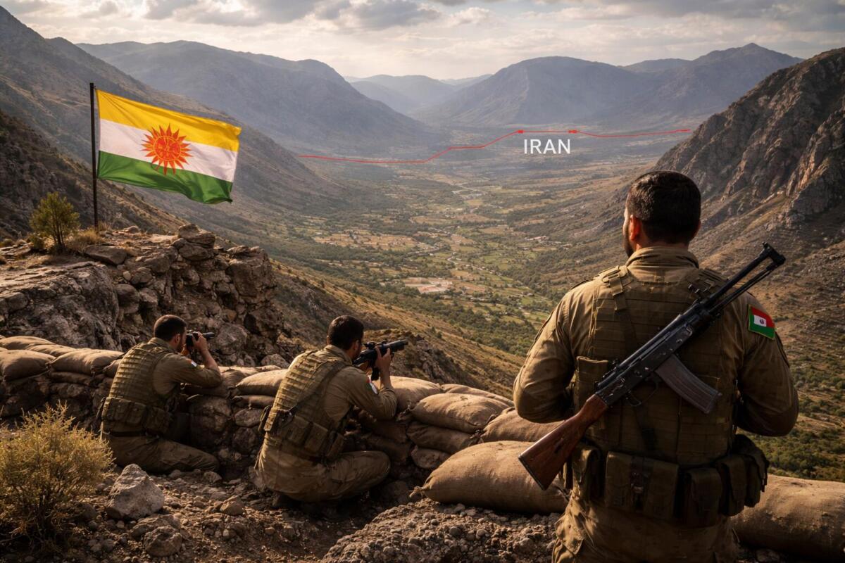 Combattenti curdi nelle montagne del Kurdistan