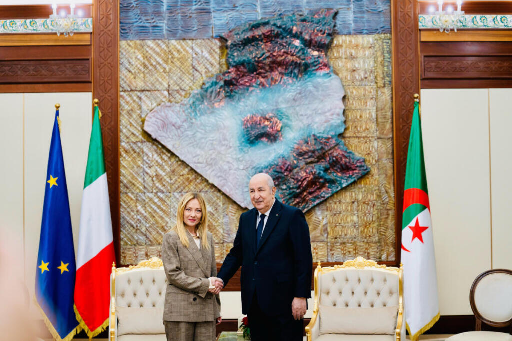 Il Presidente del Consiglio, Giorgia Meloni, incontra il Presidente dell'Algeria Abdelmadjid Tebboune