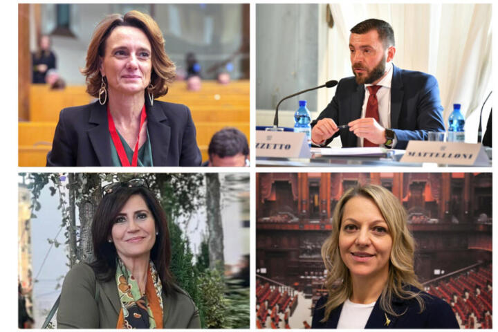 da sinistra in senso orario Elena Bonetti, Walter Rizzetto, Laura Cavandoli e Maria Stefania Marino