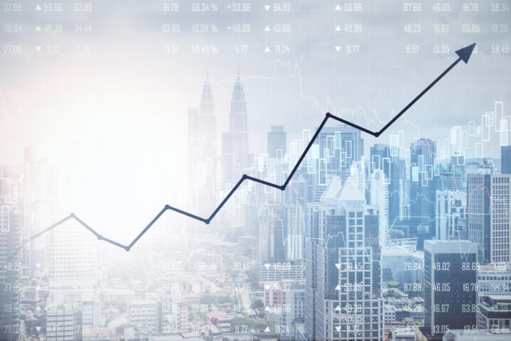 Grafico tassi di interesse in crescita