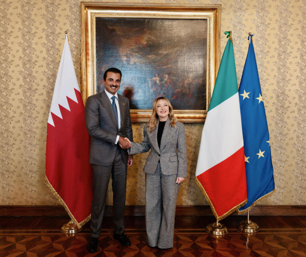 Giorgia Meloni incontra l'Emiro del Qatar, Sceicco Tamim Bin Hamad Al Thani
