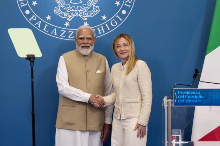 Le dichiarazioni congiunte alla stampa del Presidente del Consiglio, Giorgia Meloni, e del Primo Ministro dell'India, Narendra Modi