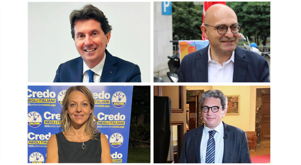 Nella foto da sinistra in senso orario: Andrea Mascaretti, Antonio Misiani, Agostino Santillo e Laura Cavandoli