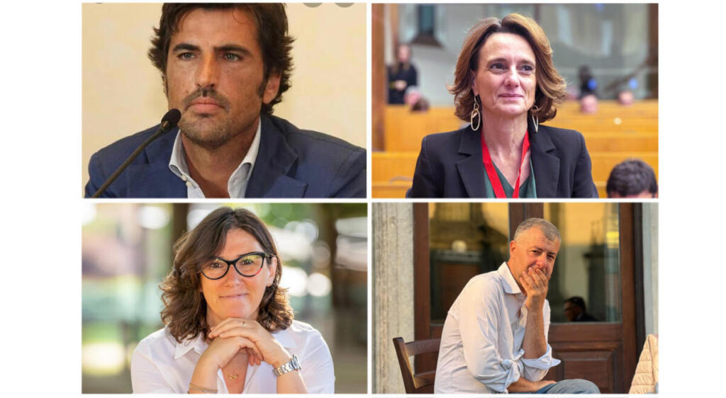 Da sinistra in senso orario: Gianluca Cantalamessa, Elena Bonetti, Arturo Scotto e Rosaria Tassinari