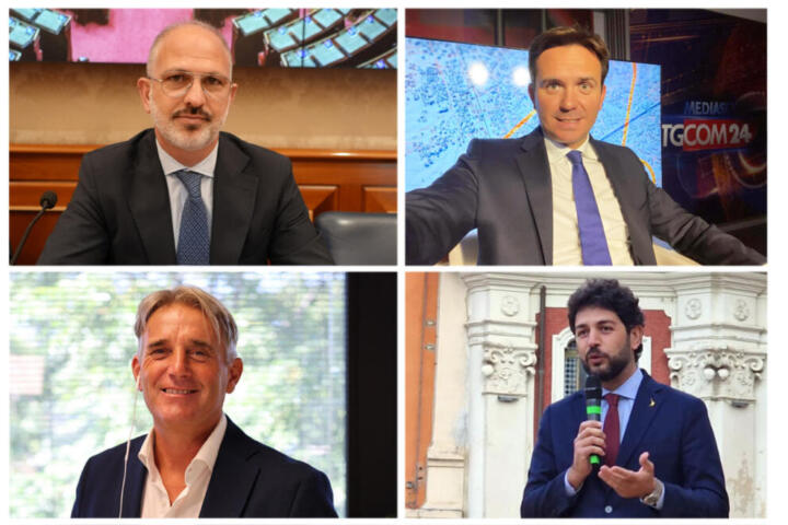 Nella foto da sinistra in senso orario: Luigi Nave, Alessandro Cattaneo, Andrea Barabotti e Marco Simiani