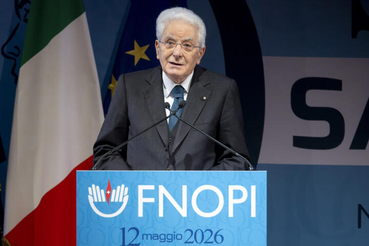 Il Presidente Sergio Mattarella alla cerimonia in occasione del centenario della giornata internazionale dell’infermiere