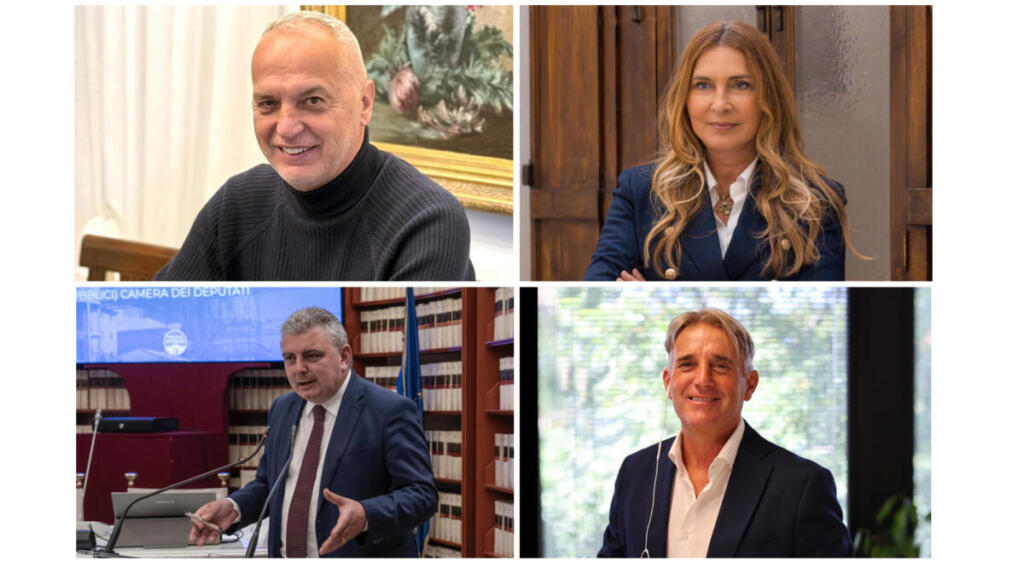 Da sinistra in senso orario: Giorgio Maria Bergesio, Patty L'Abbate, Marco Simiani e Massimo Milani