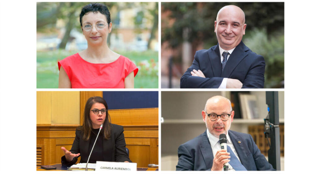 Nella foto da sinistra in senso orario: Ylenia Zambito, Pino Bicchielli, Andrea De Bertoldi e Carmela Auriemma
