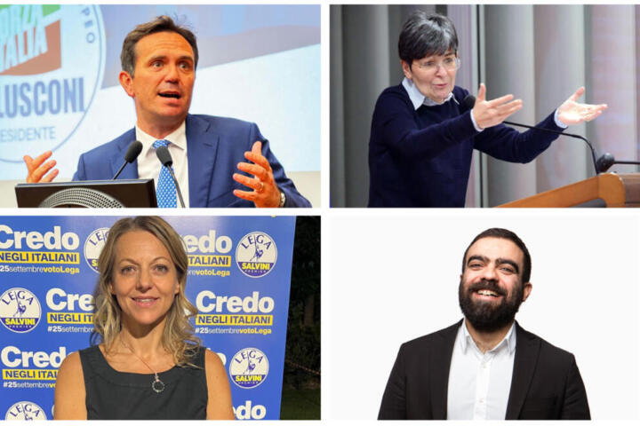 Nella foto da sinistra in senso orario: Alessandro Cattaneo, Maria Cecilia Guerra, Marco Grimaldi e Laura Cavandoli