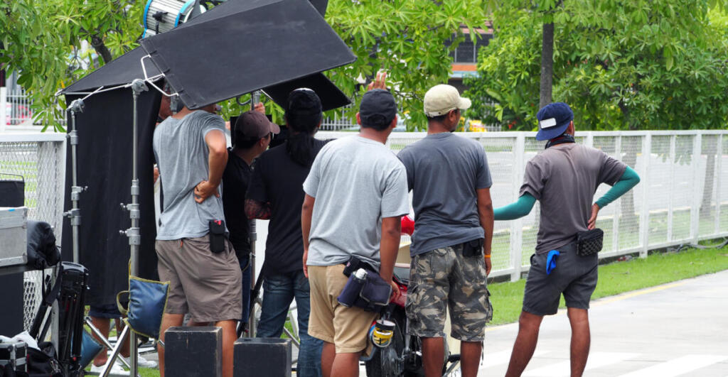 Un set cinematografico africano