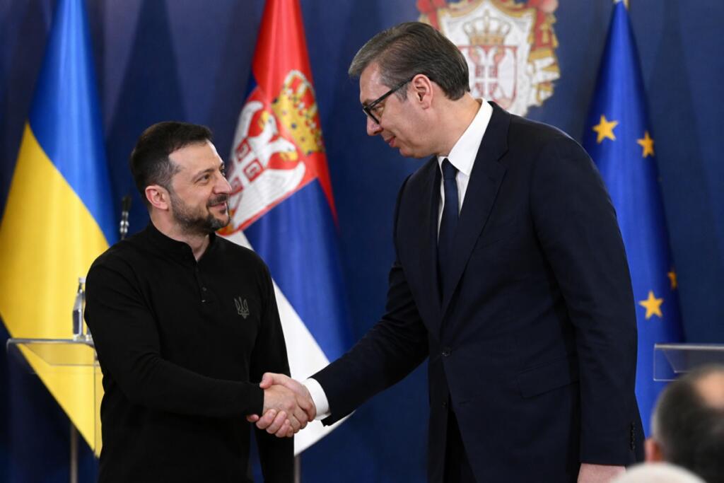 I leader di Serbia e Ucraina si impegnano a rafforzare i legami economici ma nessuna sanzione contro la Russia